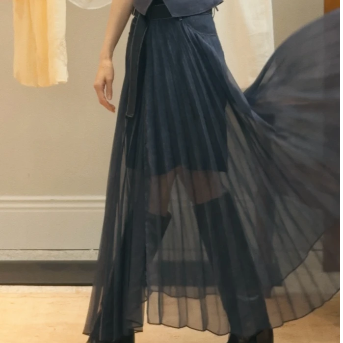 【坤姨专属】春夏一片式绑带格子半裙25SSDY711B