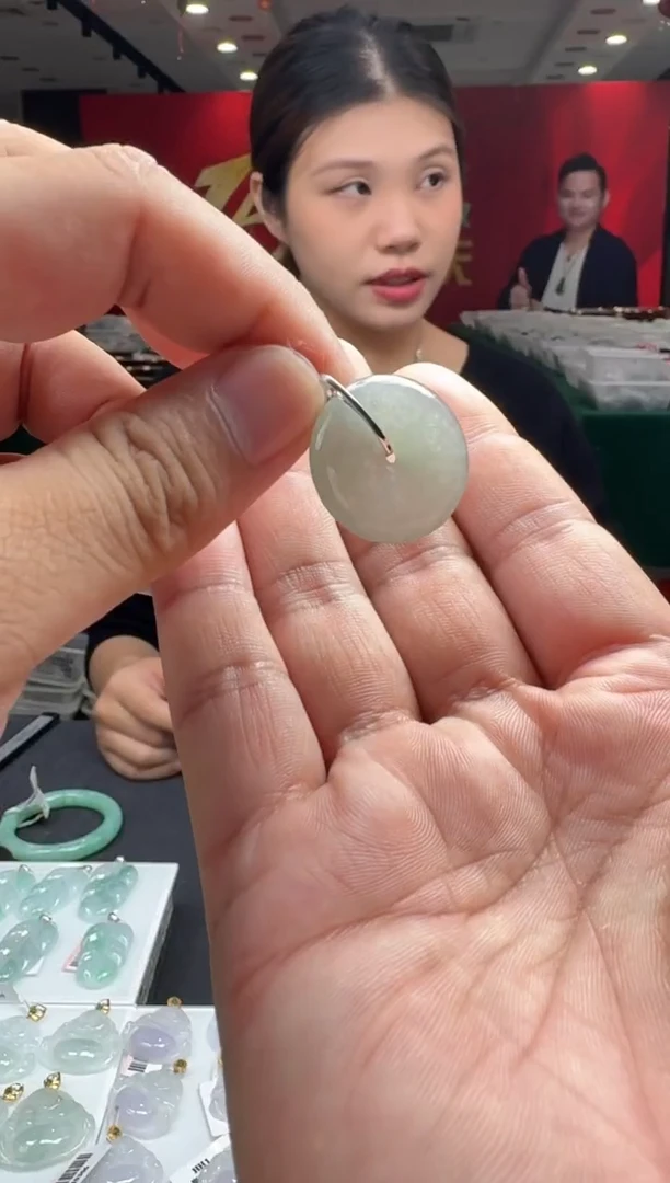 颈饰未镶嵌翡翠12791天然A货翡翠【平安扣】多样性发一个