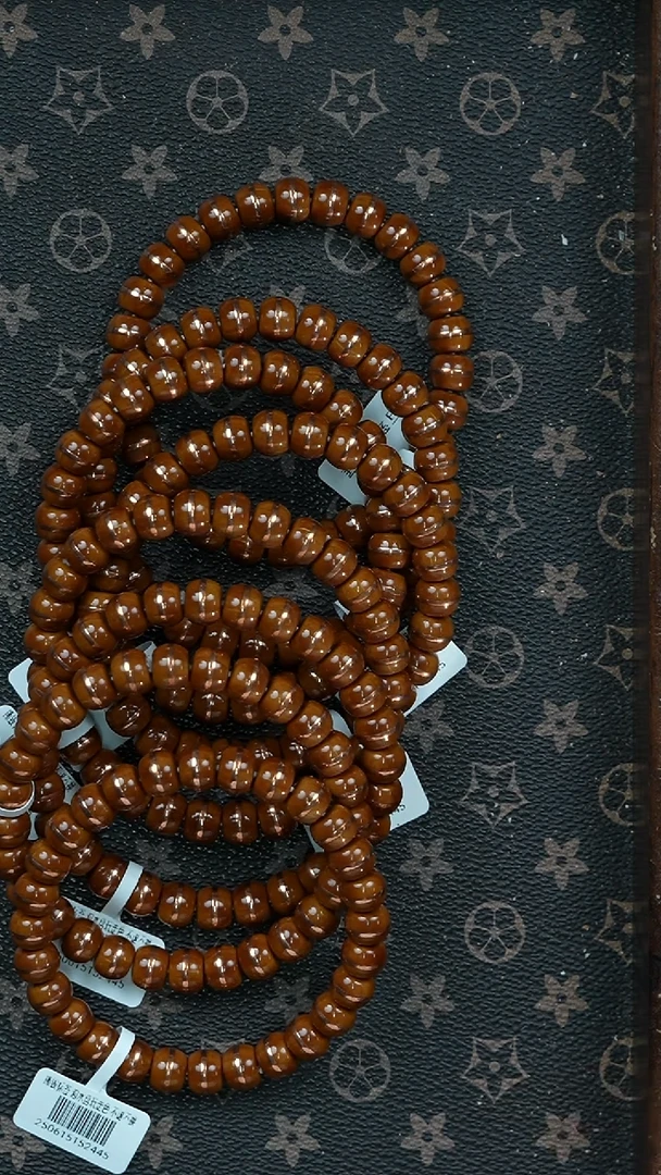 紫金鼠手串2445纯实心玫瑰金宽版一线天9m定制款无味