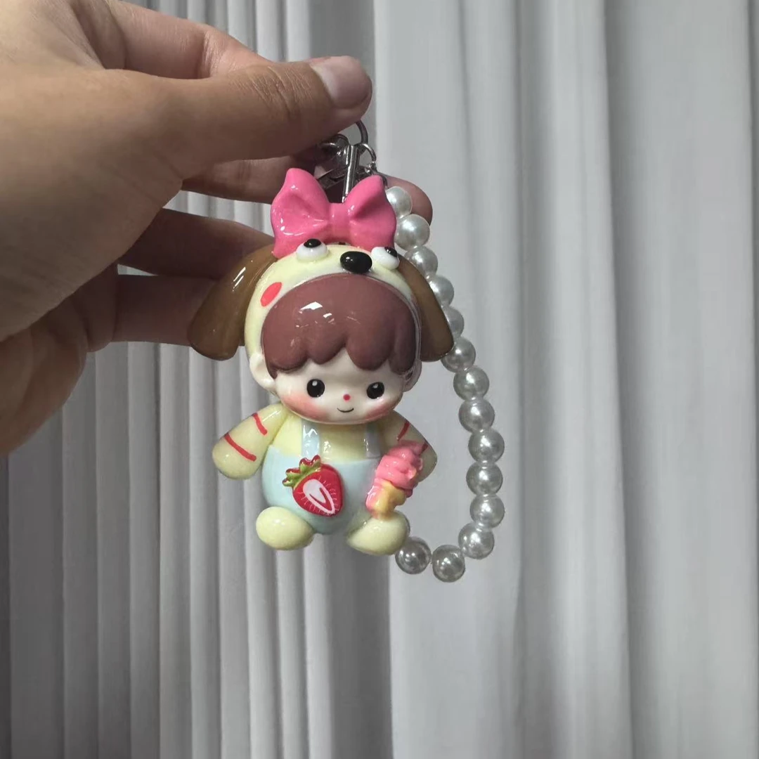 铜合金树脂吊坠 蝴蝶结小狗帽搭配草莓 冰激凌甜筒多用公仔AAA