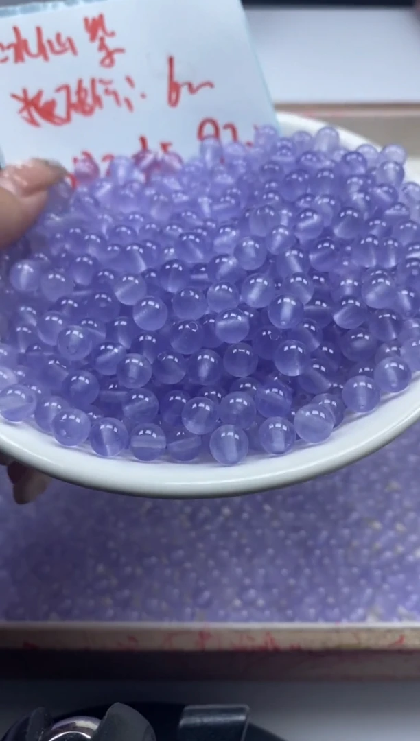 【闪购商品】玛瑙/玉髓颈饰未镶嵌w2161冰仙紫6mm*50颗