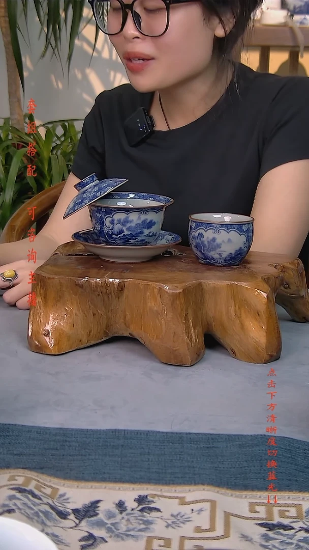 简装家用款2件套 老陶泥开片纹陶瓷茶具