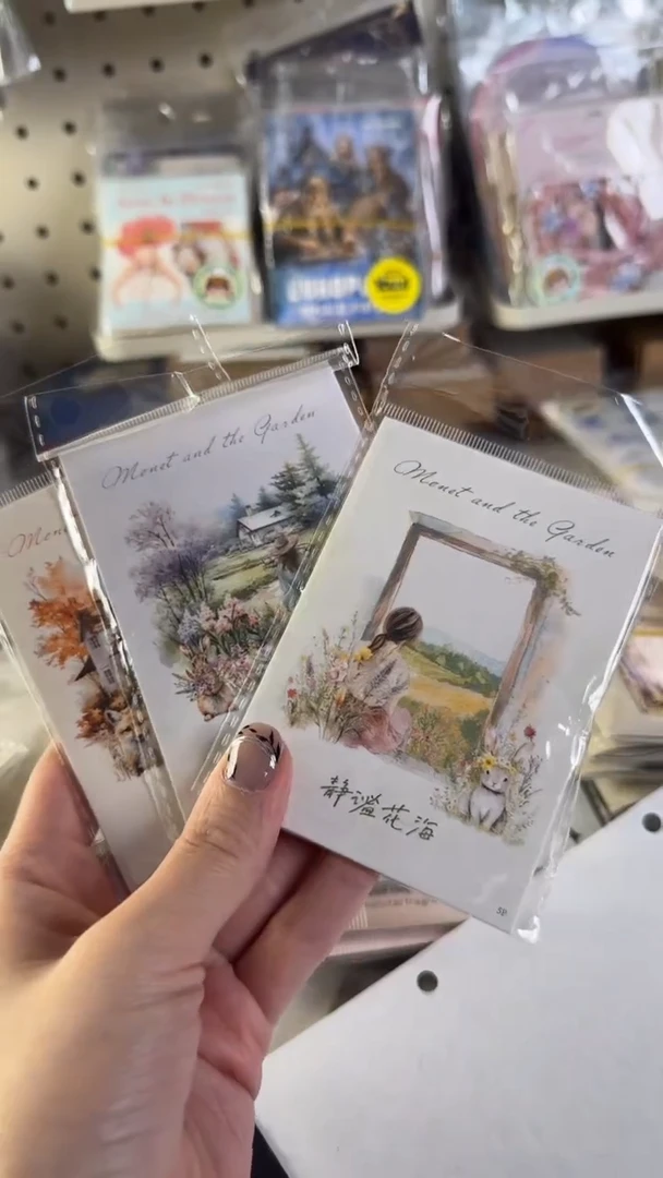 莫奈与花园转印贴 随机3款