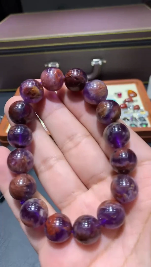 水晶手链未镶嵌Y103紫钛