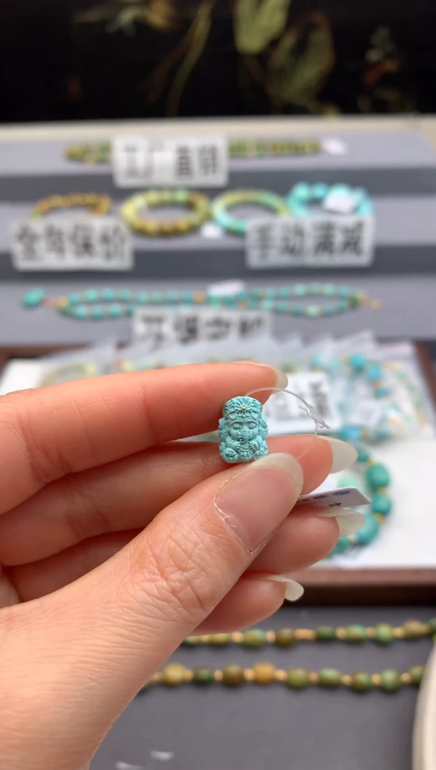 未镶嵌绿松石雕刻茜.n39