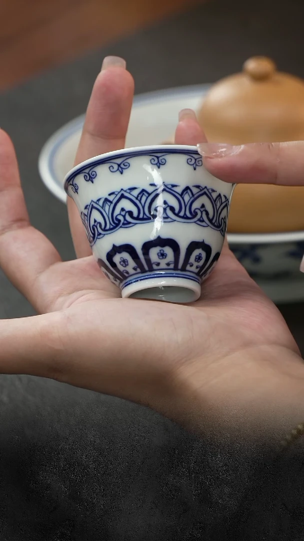 杯子三更有梦|拙泥柴窑  宝相纹小铃铛杯