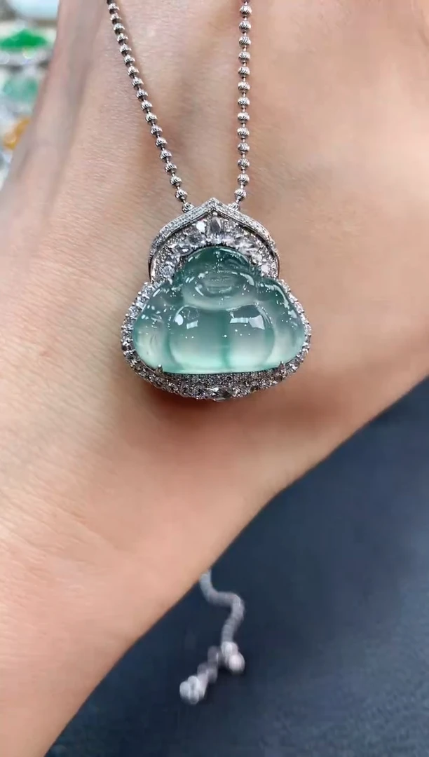 【闪购商品】翡翠吊坠(不含链)18K金镶嵌m77