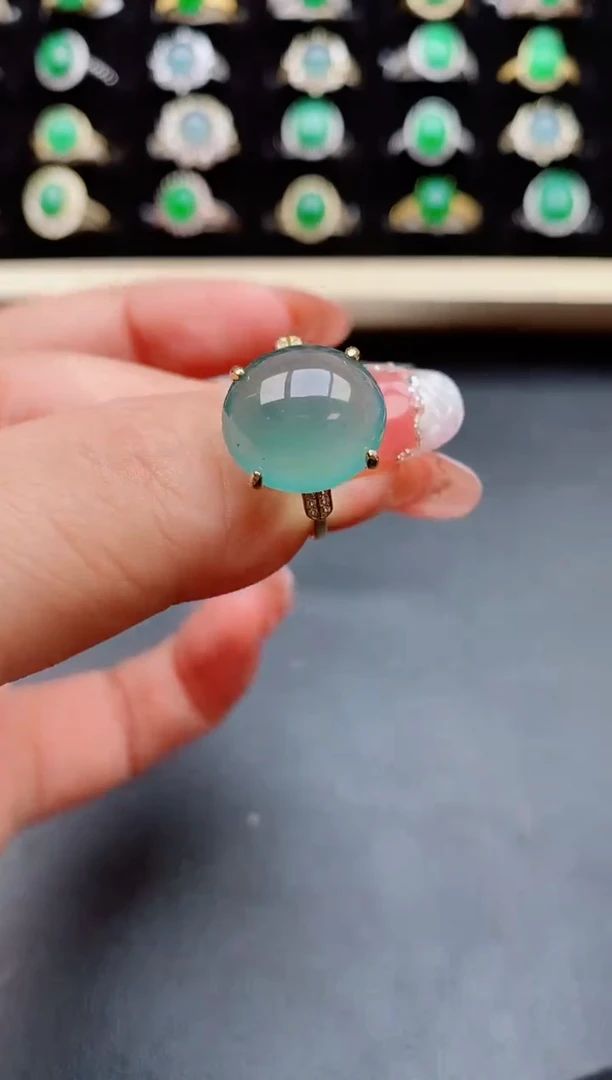 【闪购商品】翡翠戒指银S925镶嵌50800