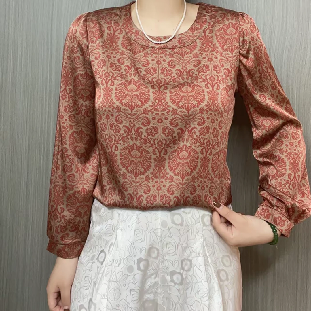 【洋气太阳花】新款高端秋季上衣夏季百搭宽松显瘦时尚复古衬衫9068