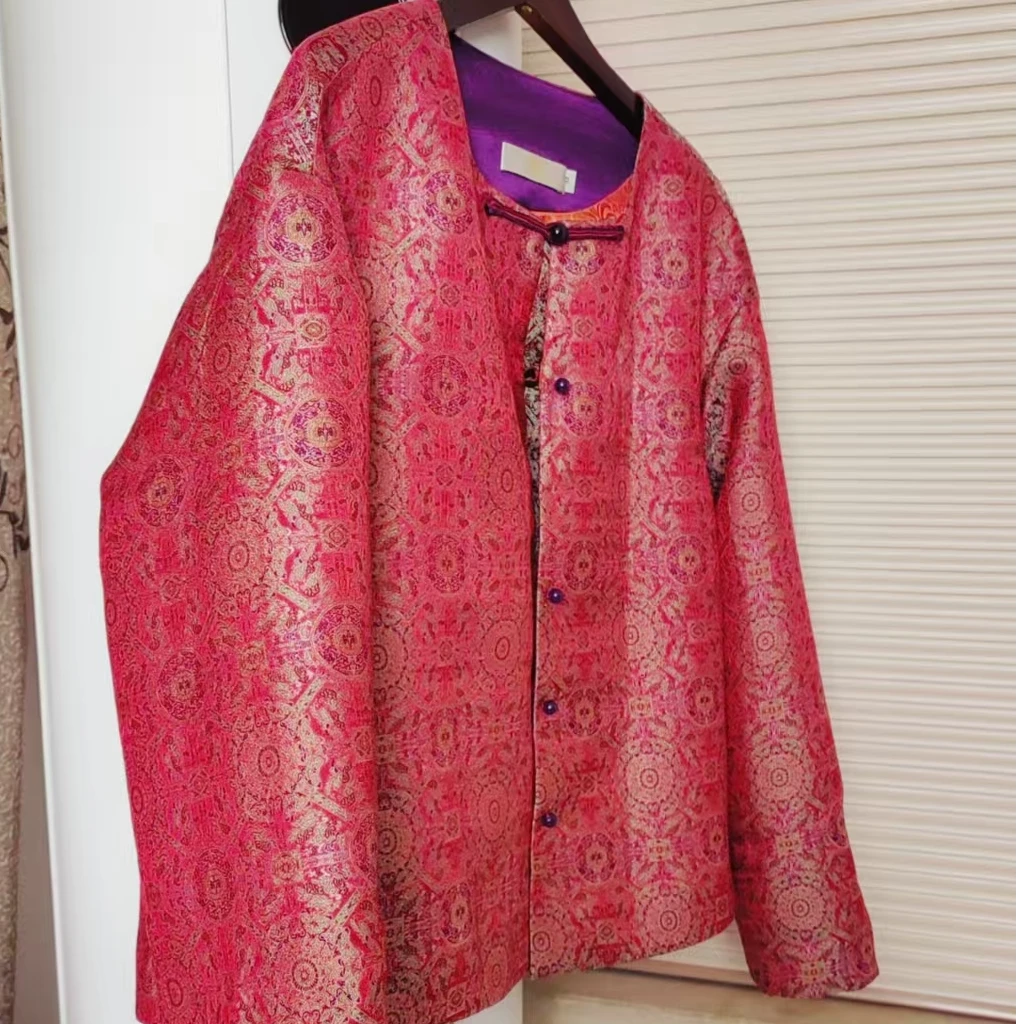 【新号福利款】2025满分桑蚕丝非遗宋锦八达运新年款国风新中式上衣