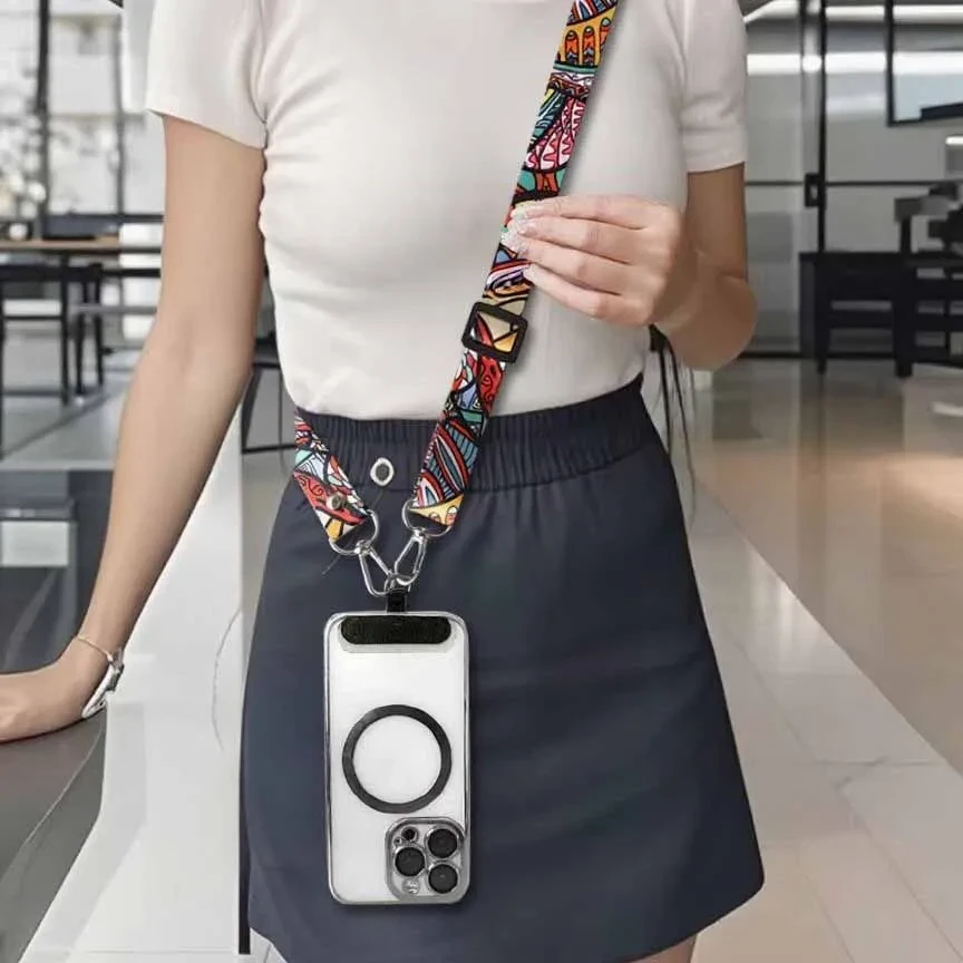 古希腊罗盘挂绳复古民族风图腾可调节斜挎背带手机壳手机挂链挂绳