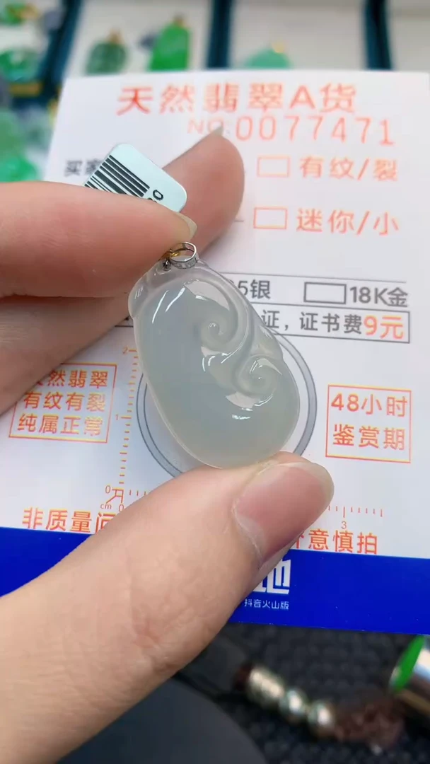 翡翠18K金镶嵌颈饰           1