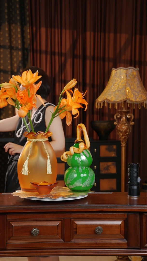 琉璃手工艺品葫芦--微瑕