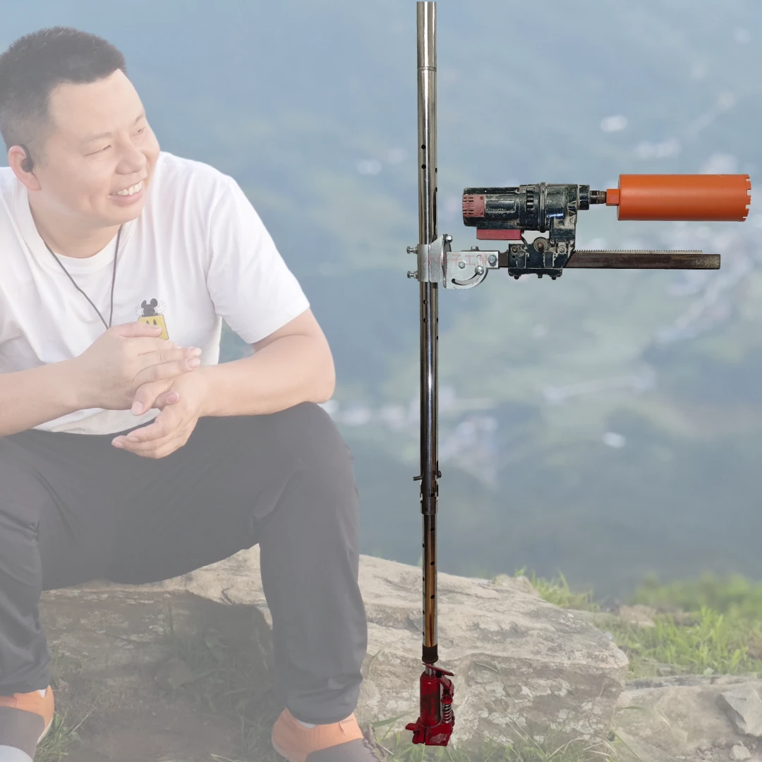 水钻机不锈钢顶杆万向三通可以上下调节可以左右调节