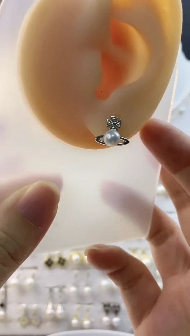 合金耳饰淡水珍珠47