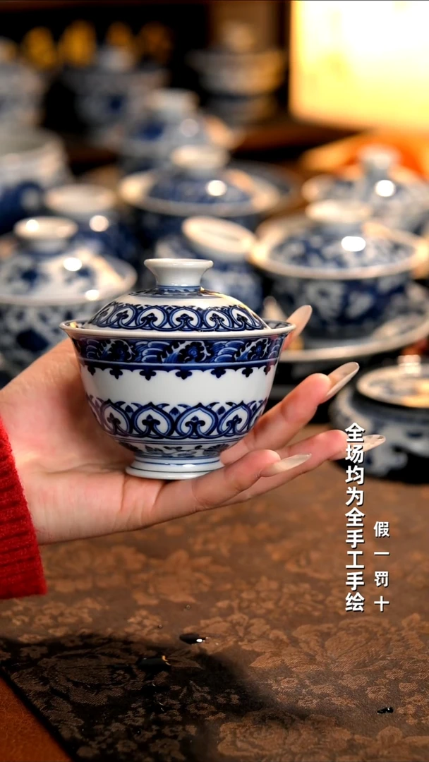 景德镇全手工手绘柴窑茶器福利