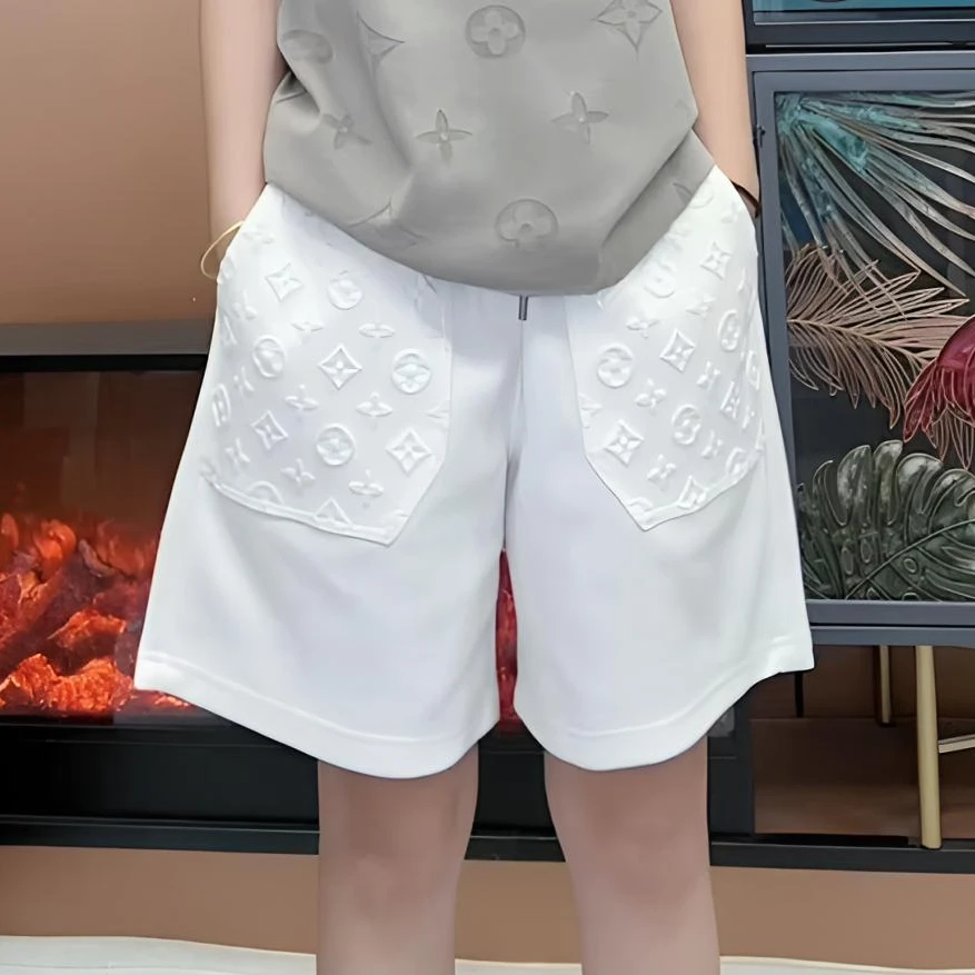 【钢印短裤】2025新款休闲简约时尚宽松百搭休闲短裤宽松