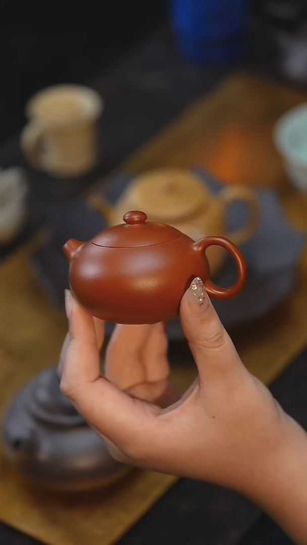 茶壶紫砂栗*《西施》生料朱泥  100cc