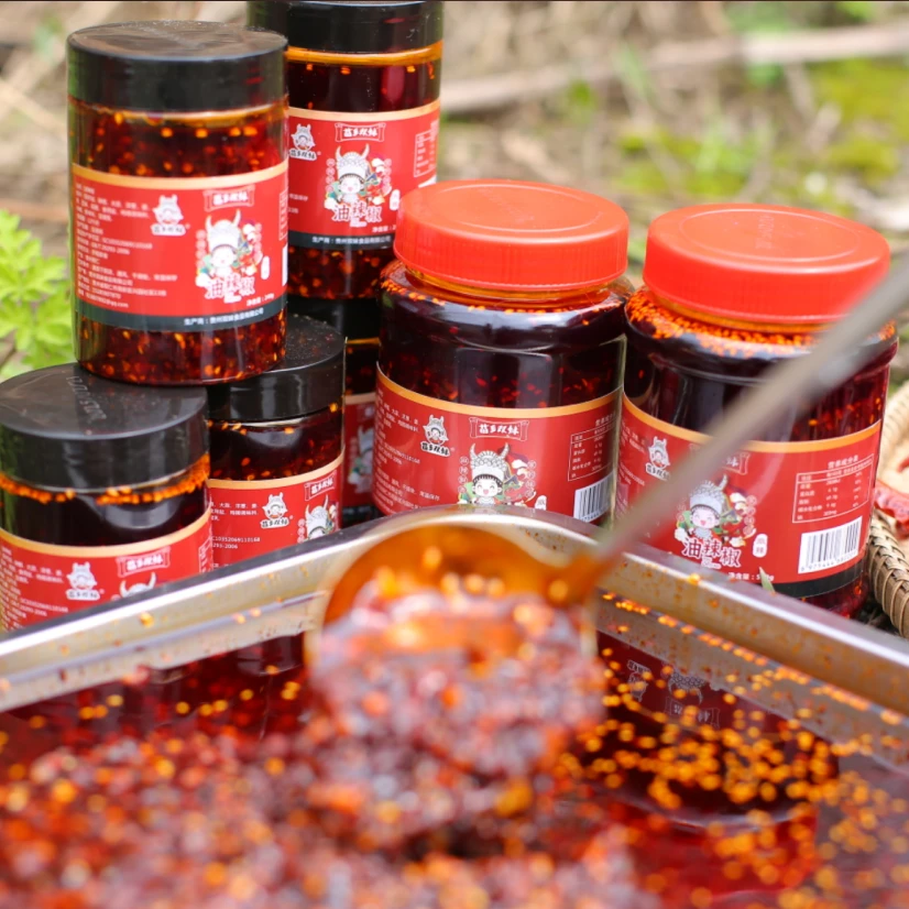 苗乡双妹贵州纯菜油熬制红油辣椒酱香辣拌面下饭调料油辣椒1斤装
