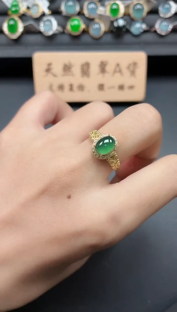 银S925镶嵌戒指翡翠111111