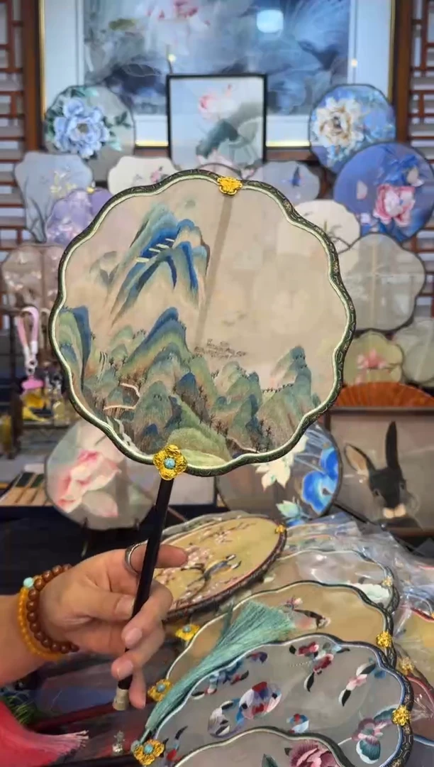 扇子纯手工苏绣团扇