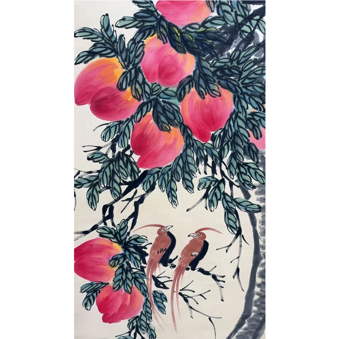 齐老款 花鸟立轴 135 65 7.8平尺