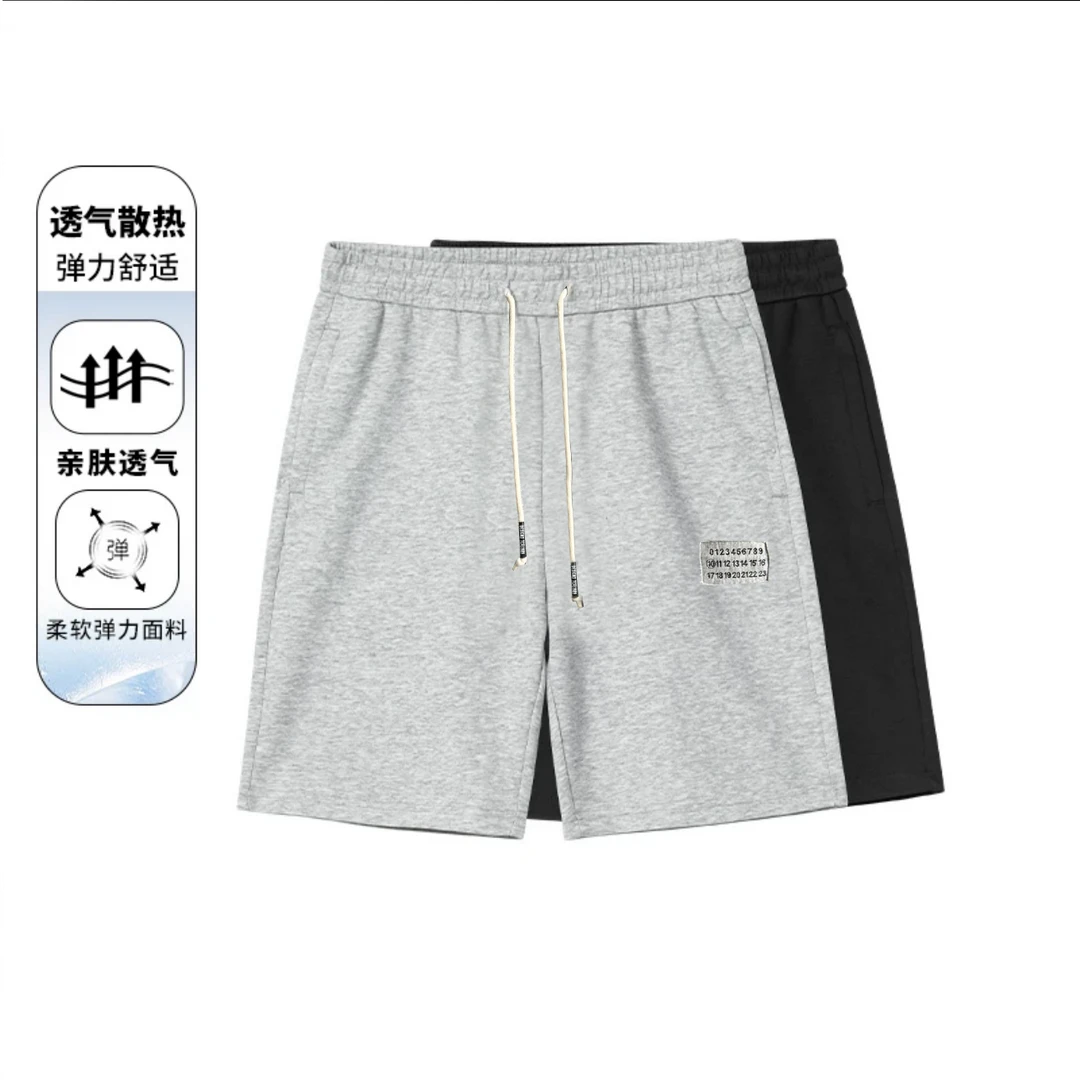 夏季男士透气吸汗松紧腰运动休闲短裤（5525）