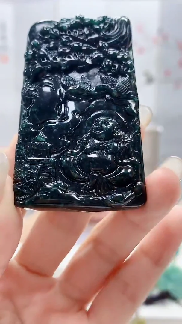 定制翡翠未镶嵌4812lr-毛货挂件175