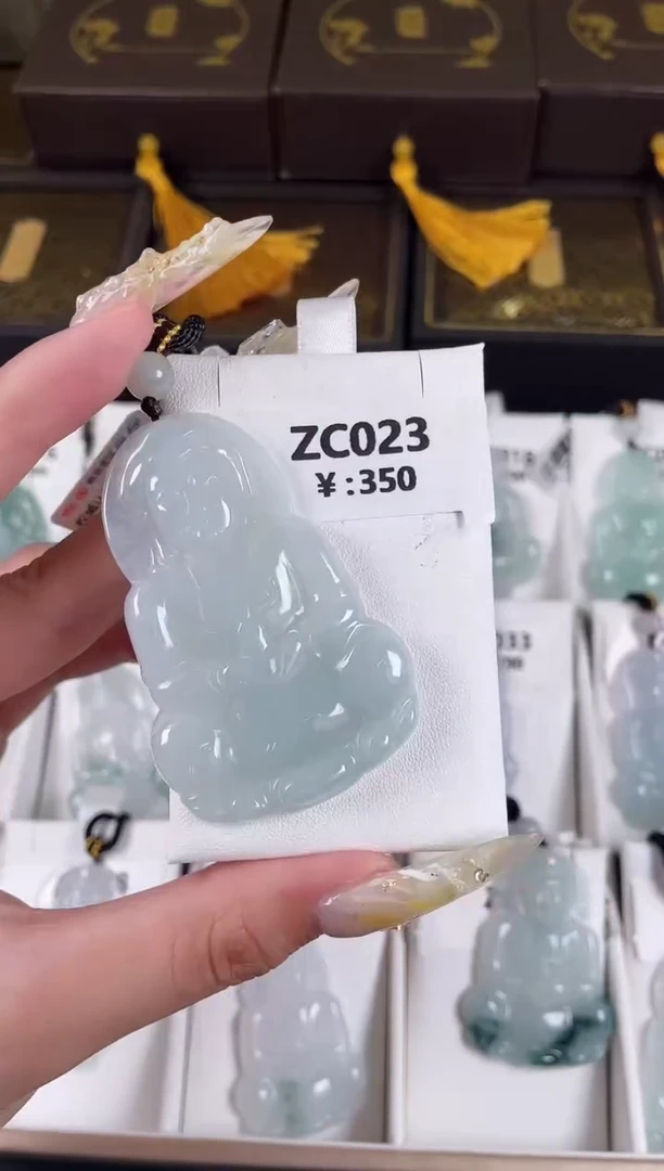 颈饰未镶嵌翡翠ZC023冰大观音+孤品+送同款绳子