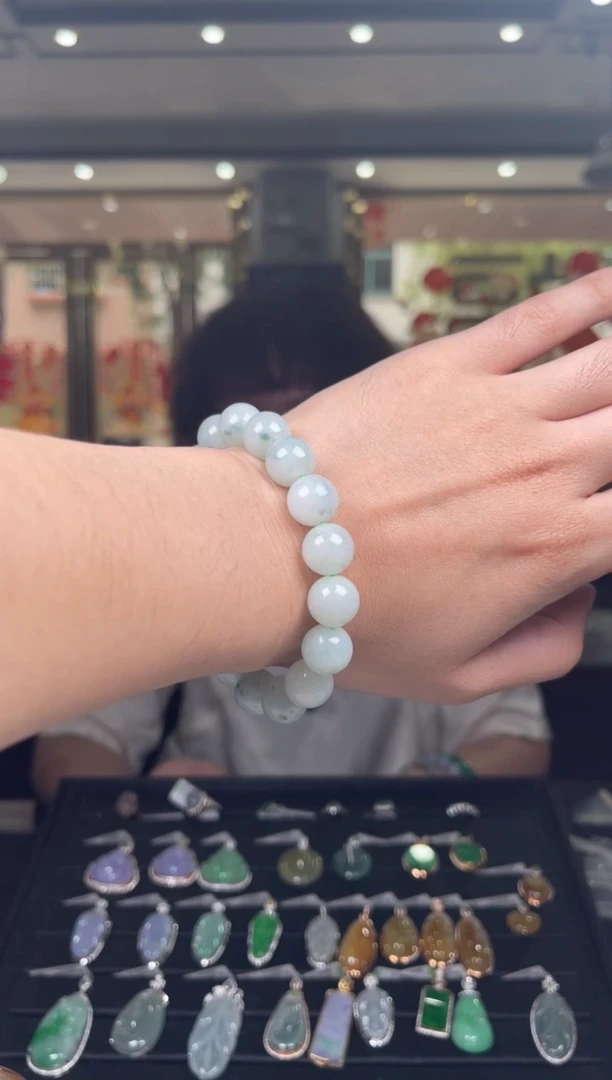 未镶嵌手串翡翠23号标签撕毁不退换