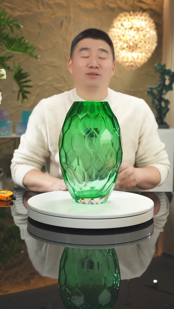 【闪购商品】摆件新年特惠福利绿色切面花瓶