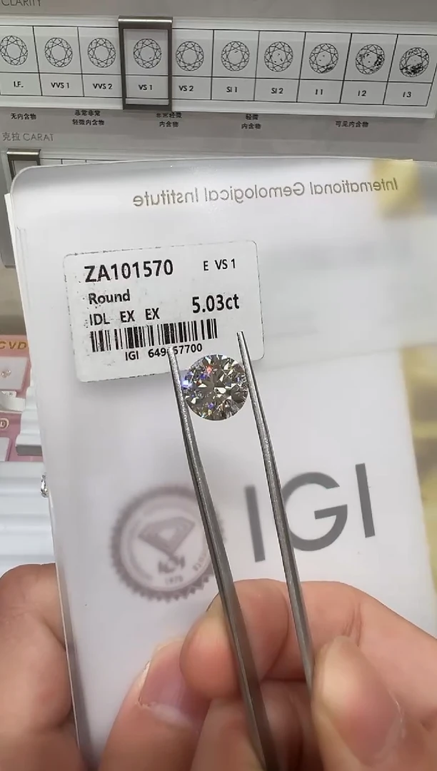 【闪购商品】实验室培育钻石未镶嵌@ 5.03ct 先鉴赏，再定制！