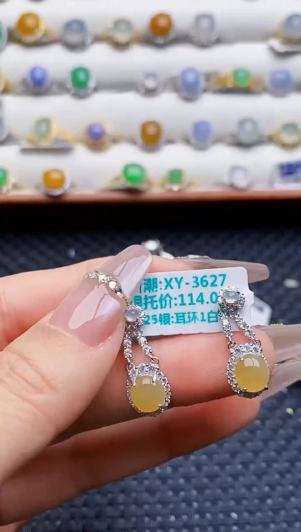 银S925镶嵌戒指翡翠6751