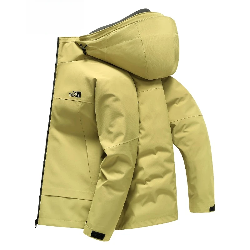 羽绒服男士【一衣三穿】鹅绒可拆卸内胆2025冬季新款户外冲锋衣外套