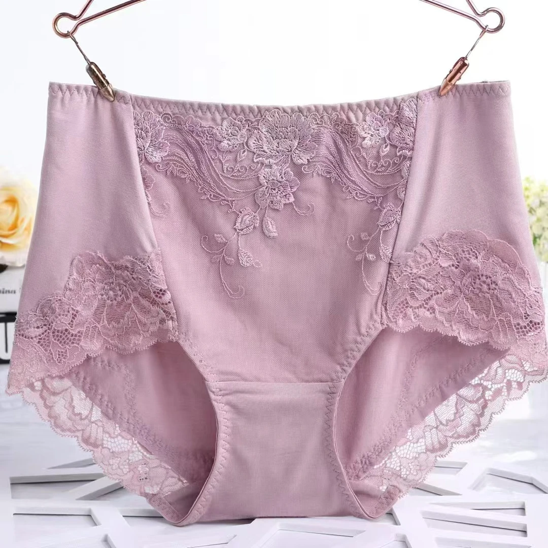 【开播福利】女士夏季蕾丝舒适高腰性感内裤10条
