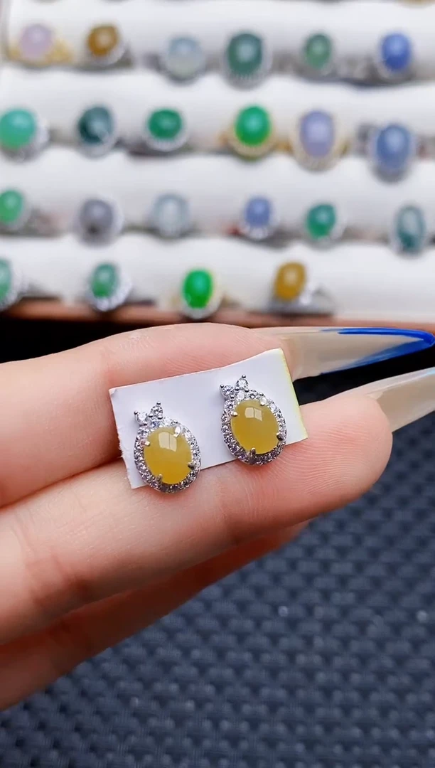 银S925镶嵌戒指翡翠0280