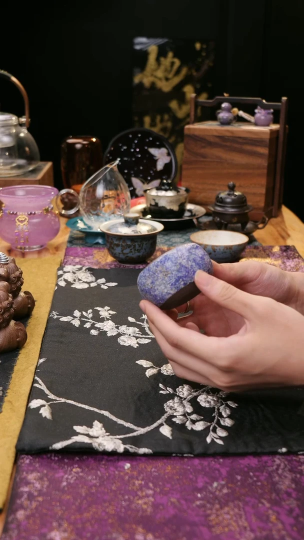 茶器 岩矿蓝彩主人杯