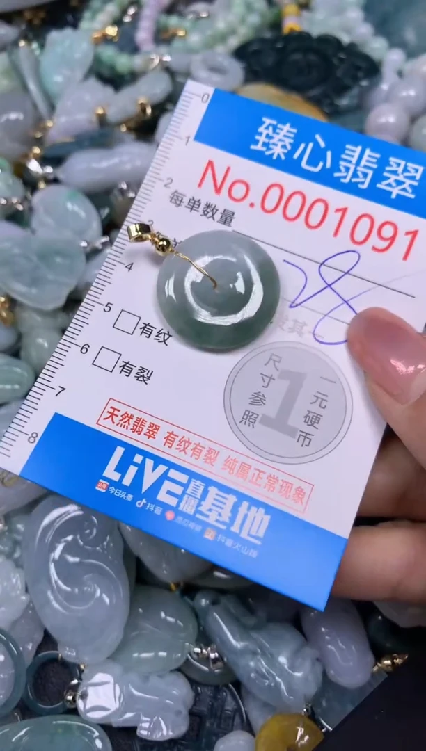 【闪购商品】翡翠颈饰未镶嵌含绳0001091