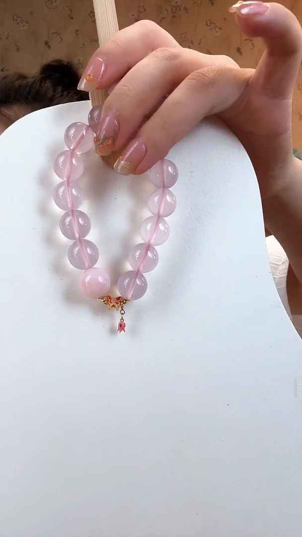 颈饰18K金镶嵌水晶3111手串约13mm