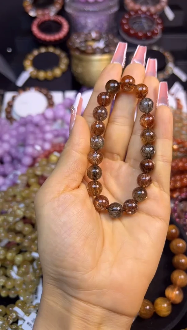 未镶嵌手串水晶黑金超10mm