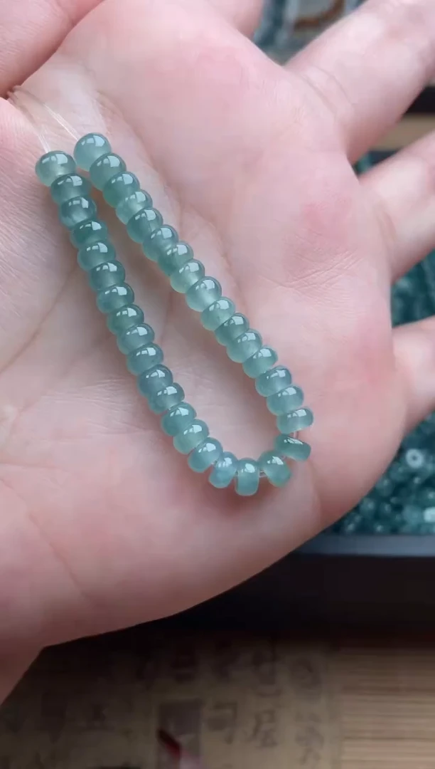 【闪购商品】翡翠手串未镶嵌多样性发货算盘珠55颗卡5浅色