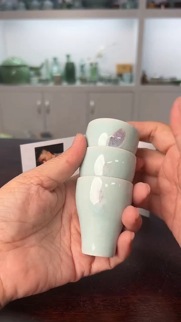 龙泉云间青瓷小米茶器