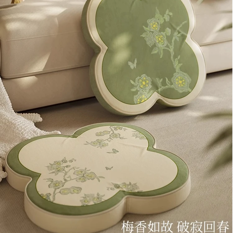 新中式客厅田园风坐墩蒲团法式榻榻米阳台厚屁垫地上看书坐垫浮春