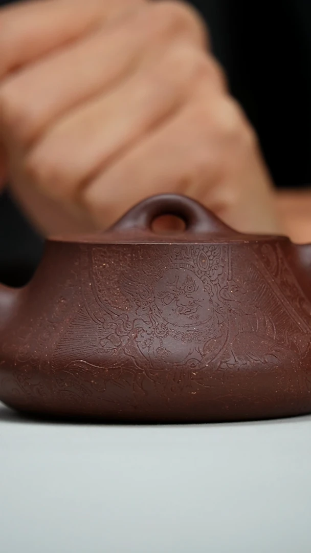 茶壶紫砂有***了黄财神柱瓢微瑕