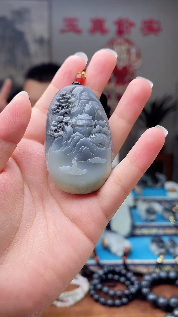 和田玉未镶嵌挂件1