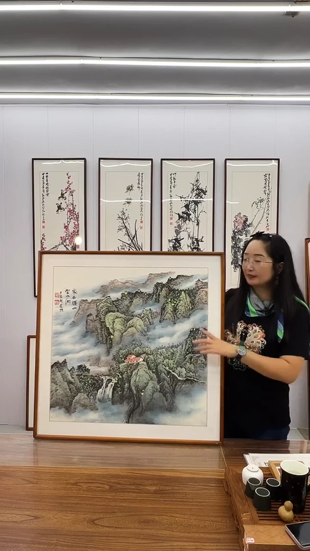 国画金帆  80*80 山水