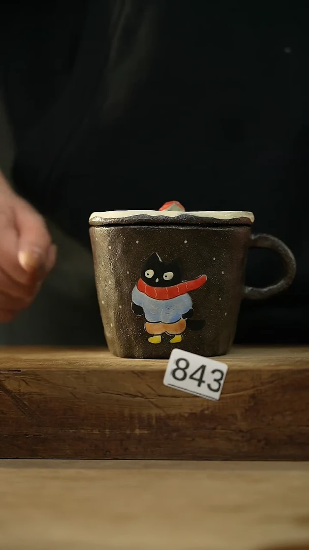 【闪购商品】瓷片喵喵设计师款卡皮巴拉/咖啡杯