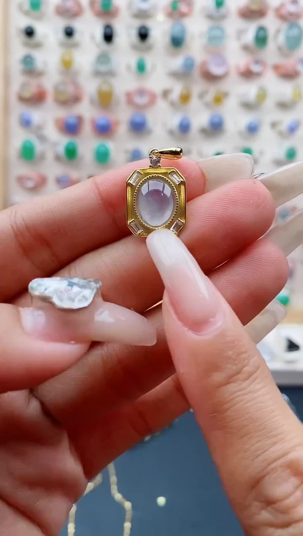 【闪购商品】翡翠戒指银S925镶嵌缅甸天然A货翡翠111  1+10