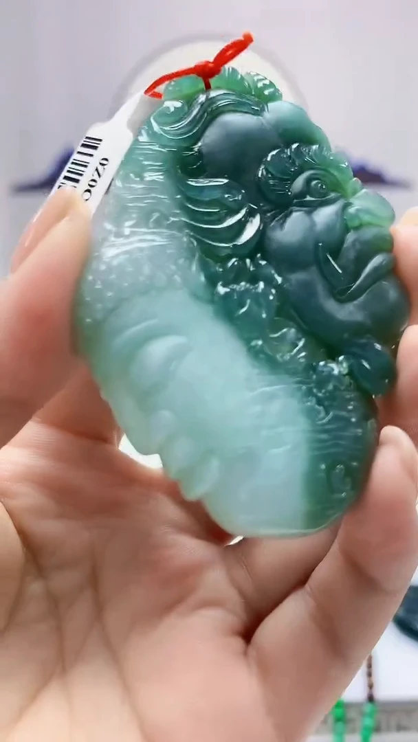 【闪购商品】定制翡翠未镶嵌4812ms-毛货68佛魔赠珠链