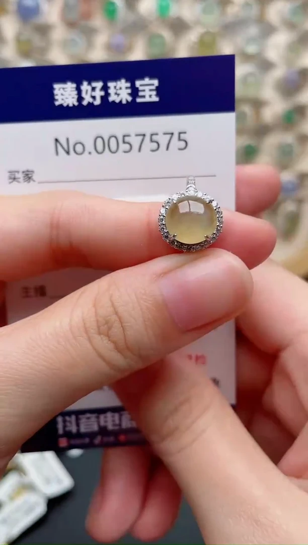 翡翠戒指银S925镶嵌.